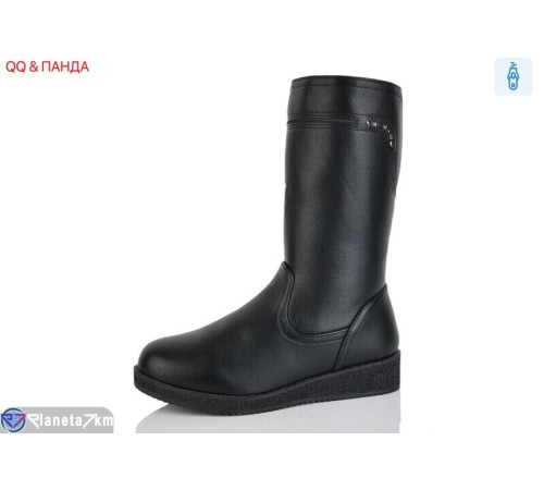 Чоботи жіночі на зиму (8 пар р.37-42) чорний  "QQ&Панда"