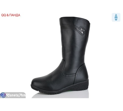 Чоботи жіночі на зиму (8 пар р.37-42) чорний  "QQ&Панда"