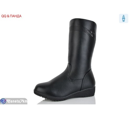 Чоботи жіночі на зиму (6 пар р.41-43) чорний  "QQ&Панда"