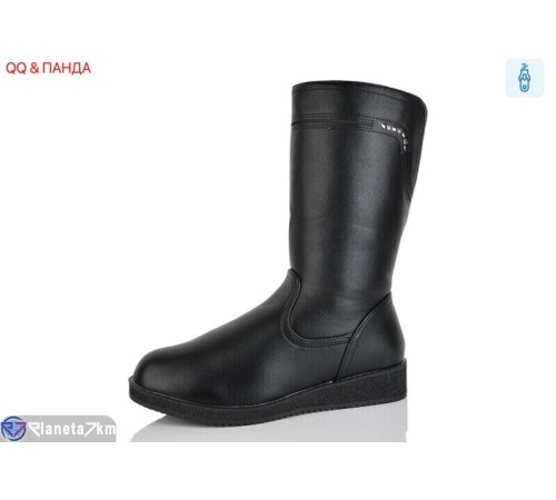 Чоботи жіночі на зиму (6 пар р.41-43) чорний  "QQ&Панда"