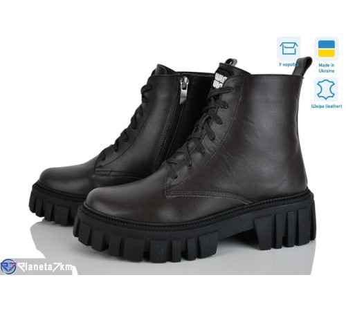 Черевики жіночі на зиму (6 пар р.36-40) коричневий  "GARRA"