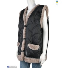 Жилетка жіноча на зиму (6 шт. р.сетка 52-62) чорний  "LIBERTE"