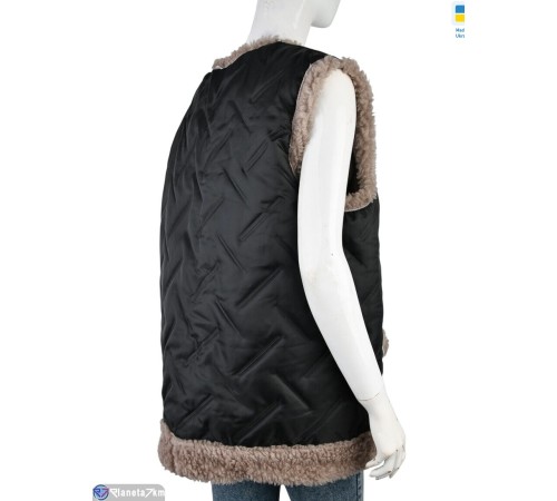 Жилетка жіноча на зиму (6 шт. р.сетка 52-62) чорний  "LIBERTE"