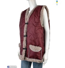 Жилетка жіноча на зиму (6 шт. р.сетка 52-62) бордовий  "LIBERTE"