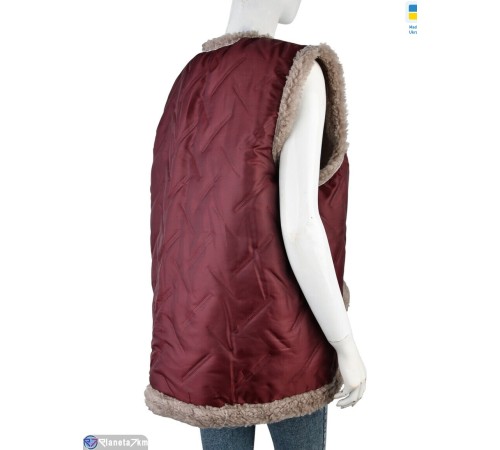 Жилетка жіноча на зиму (6 шт. р.сетка 52-62) бордовий  "LIBERTE"