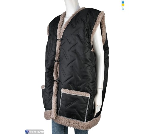 Жилетка жіноча на зиму (3 шт. р.сетка 64-68) чорний  "LIBERTE"