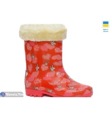 Дитяче гумове взуття на весну/осінь (8 пар р.28-35) червоний  "Kalabok"