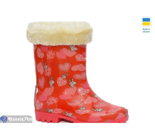 Дитяче гумове взуття на весну/осінь (8 пар р.28-35) червоний  "Kalabok"