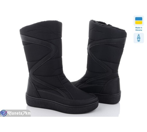 Дутики жіночі (8 пар р.37-42) чорний  "OLLA"