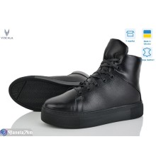 Черевики жіночі на зиму (6 пар р.36-40) чорний  "Viscala"