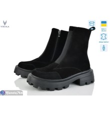 Черевики жіночі на зиму (6 пар р.36-40) чорний  "Viscala"