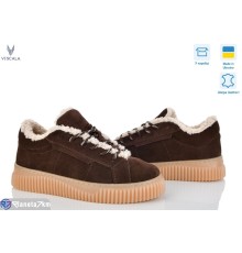 Кросівки жіночі на зиму (6 пар р.36-41) коричневий  "Viscala"