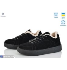 Кросівки жіночі на зиму (6 пар р.36-41) чорний  "Viscala"