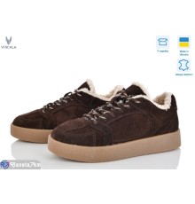 Кросівки жіночі на зиму (6 пар р.36-41) коричневий  "Viscala"