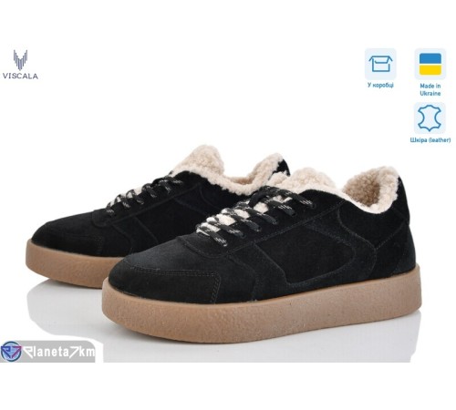 Кросівки жіночі на зиму (6 пар р.36-41) чорний  "Viscala"
