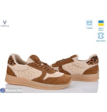 Кросівки жіночі на зиму (6 пар р.36-41) коричневий  "Viscala"