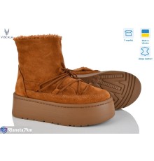 Черевики жіночі на зиму (6 пар р.36-41) оранжевий  "Viscala"