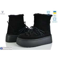 Черевики жіночі на зиму (6 пар р.36-41) чорний  "Viscala"