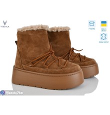 Черевики жіночі на зиму (6 пар р.36-41) коричневий  "Viscala"