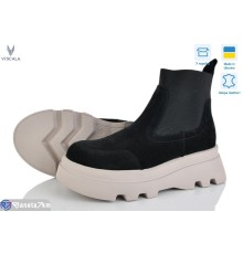 Черевики жіночі на зиму (6 пар р.36-40) чорний  "Viscala"