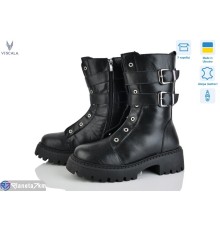 Черевики жіночі на зиму (6 пар р.36-40) чорний  "Viscala"