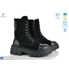 Черевики жіночі на зиму (6 пар р.36-40) чорний  "Viscala"