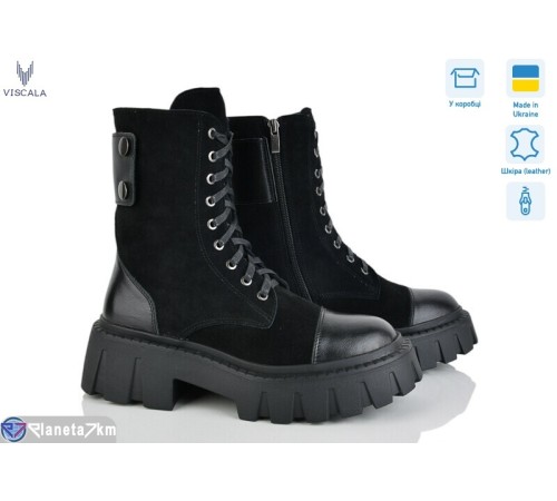 Черевики жіночі на зиму (6 пар р.36-40) чорний  "Viscala"