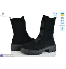 Черевики жіночі на зиму (6 пар р.36-40) чорний  "Viscala"