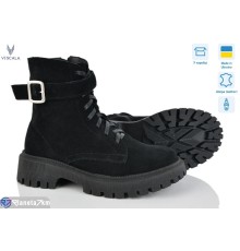 Черевики жіночі на зиму (6 пар р.36-40) чорний  "Viscala"