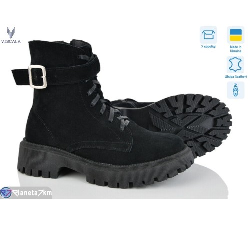 Черевики жіночі на зиму (6 пар р.36-40) чорний  "Viscala"