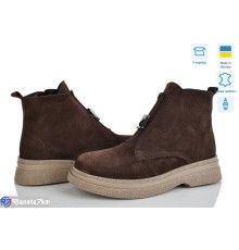 Черевики жіночі на зиму (6 пар р.37-40) коричневий  "Linda"