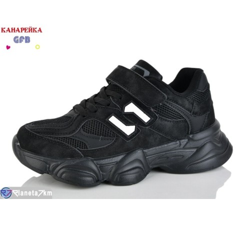Дитячі кросівки на весну/осінь (8 пар р.32-37) чорний  "GFB-Канарейка"