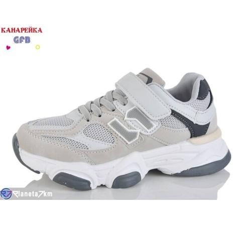 Дитячі кросівки на весну/осінь (8 пар р.32-37) сірий  "GFB-Канарейка"