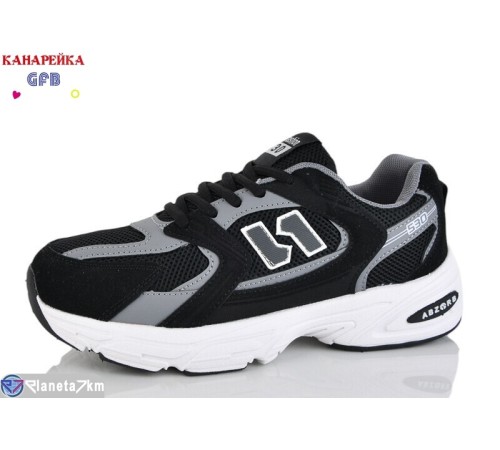 Кросівки на весну/осінь (8 пар р.36-41) чорний  "GFB-Канарейка"