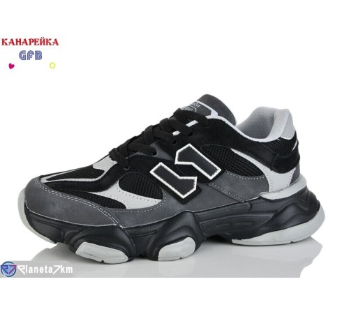 Кросівки на весну/осінь (8 пар р.36-41) чорний  "GFB-Канарейка"