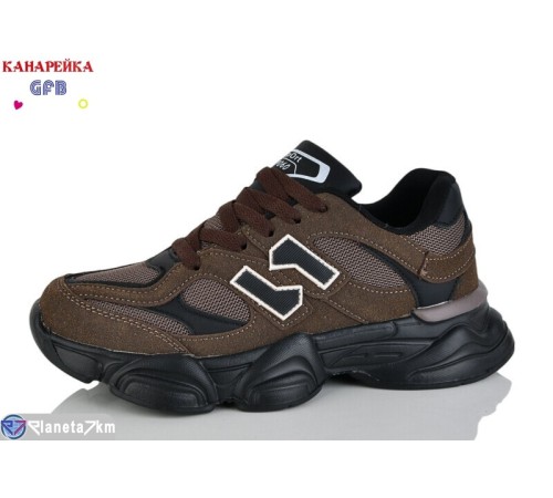 Кросівки на весну/осінь (8 пар р.36-41) коричневий  "GFB-Канарейка"