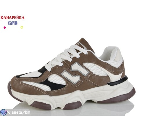 Кросівки на весну/осінь (8 пар р.36-41) коричневий  "GFB-Канарейка"