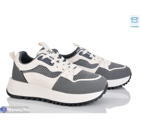 Кросівки жіночі на весну/осінь (8 пар р.36-41) сірий  "CLAN"