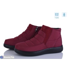 Дутики жіночі на зиму (8 пар р.36-41) бордовий  "Mirella"