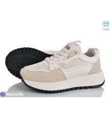 Кросівки жіночі на весну/осінь (8 пар р.36-41) бежевий  "CLAN"