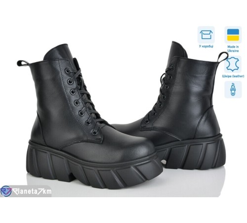 Черевики жіночі на зиму (6 пар р.37-40) чорний  "Linda"