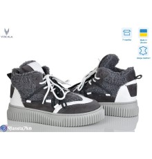 Черевики жіночі на зиму (6 пар р.36-41) сірий  "Viscala"