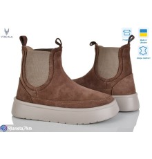 Черевики жіночі на зиму (6 пар р.36-41) коричневий  "Viscala"