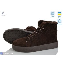 Черевики жіночі на зиму (6 пар р.36-41) коричневий  "Viscala"
