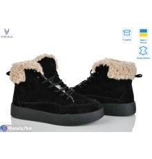 Черевики жіночі на зиму (6 пар р.36-41) чорний  "Viscala"