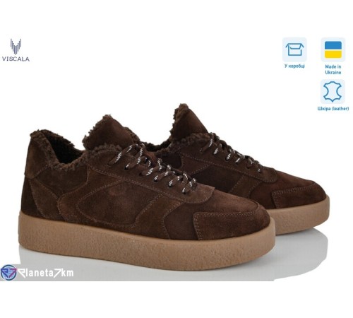 Кросівки жіночі на зиму (6 пар р.36-41) коричневий  "Viscala"