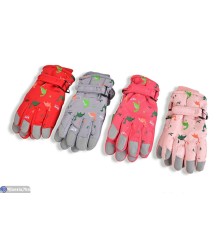 Рукавички дитячі на зиму (12 шт. р.сетка 8-12) мікс  "RUBIBAS"