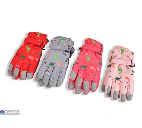 Рукавички дитячі на зиму (12 шт. р.сетка 8-12) мікс  "RUBIBAS"