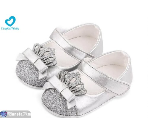 Пінетки дитячі на весну/осінь (6 пар р.11-13) срібний  "Comfort-baby"