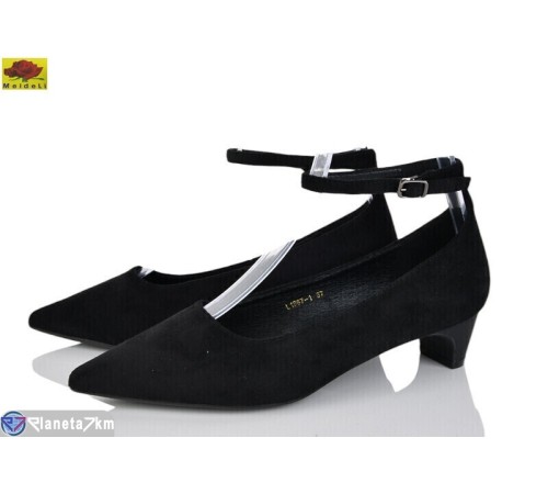 Туфлі жіночі на весну/осінь (6 пар р.36-40) чорний  "Mei De Li"